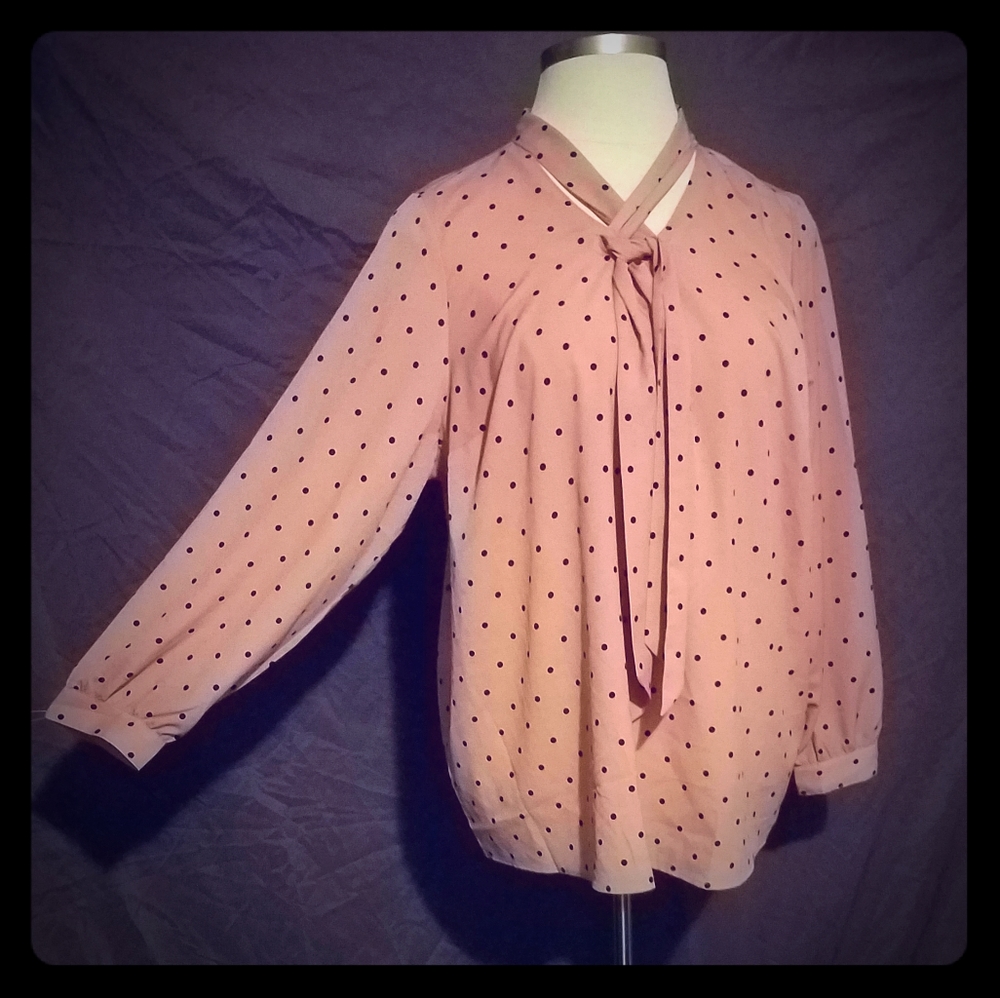 Lane Bryant polka-dot blouse
